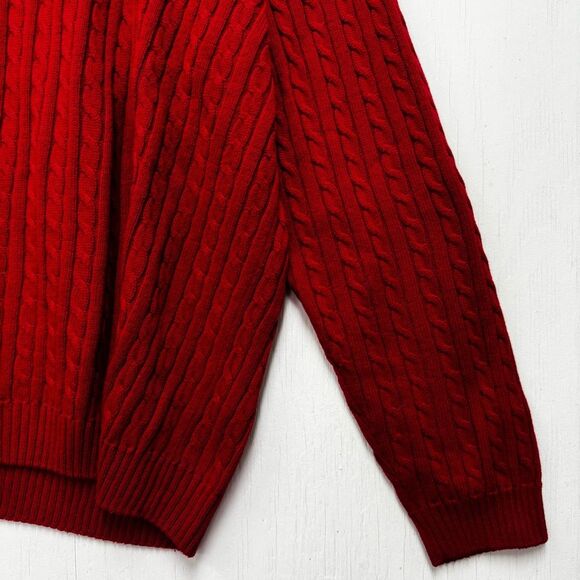 Chaps Red Knit Crewneck Sweater Size XL - Picture 3 of 9
